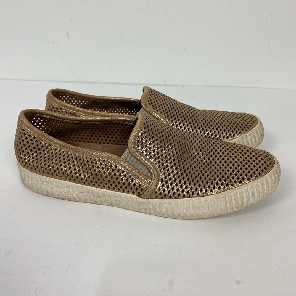 Frye Gold Laser Cut Slip On Outsole Sneakers Flats